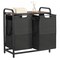 Black Metal Laundry Hamper with 2 Oxford Fabric Bags and Top Table